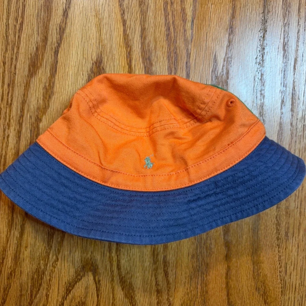 Polo Ralph Lauren Bucket Hat Kids 12M-24M Multi Colorblock Cotton Pony Logo